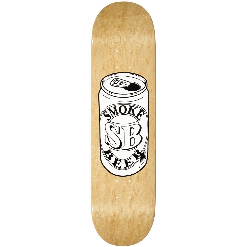 Smoke Beer Can Logo 8.375 Skateboard Deck