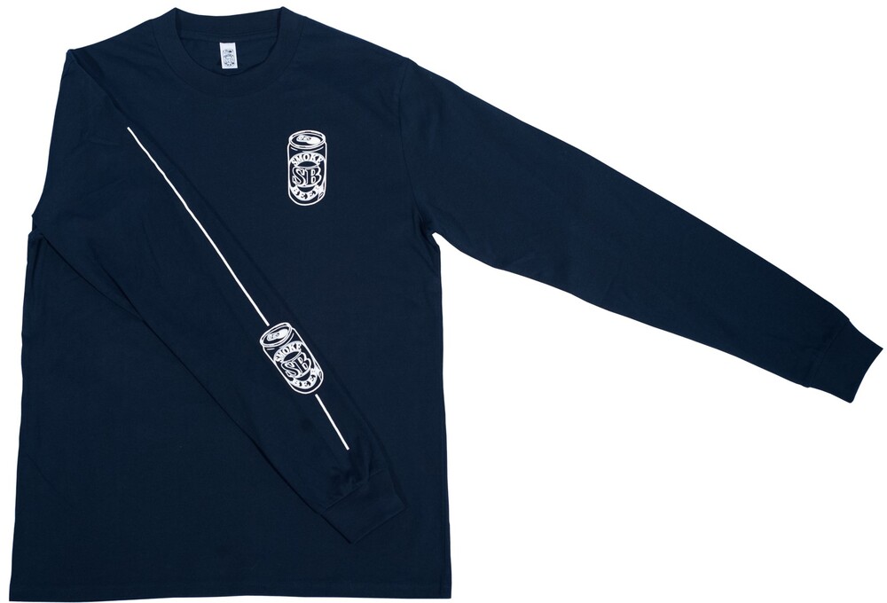 Smoke Beer Classic Can Navy Long Sleeve Shirt [Size: M]