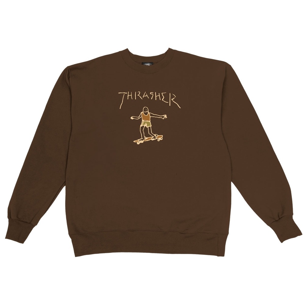 Thrasher Gonz Logo Dark Chocolate Crew Jumper [Size: S]