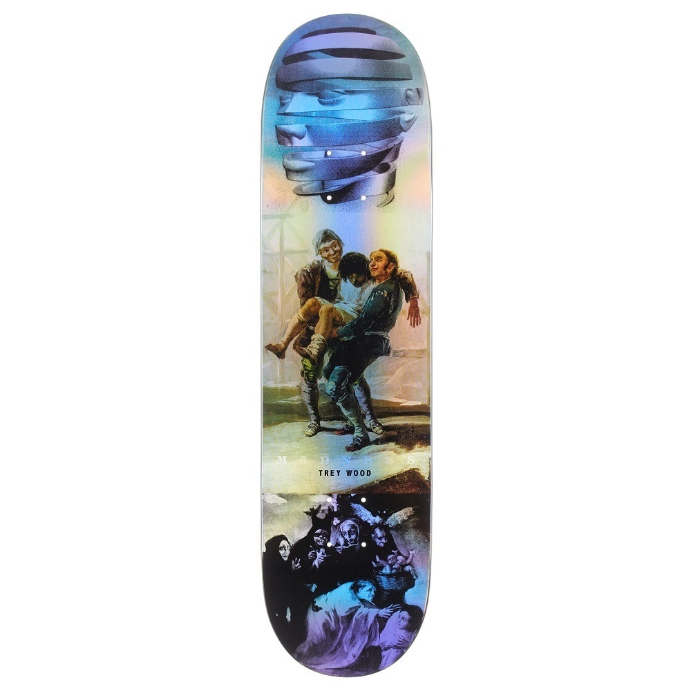 Madness Trey Blackout Holographic R7 8.25 Skateboard Deck