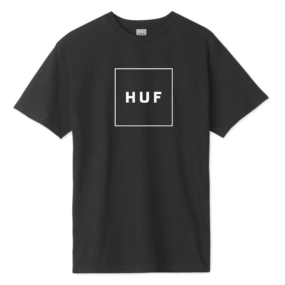HUF Essentials Box Logo Black T-Shirt [Size: M]