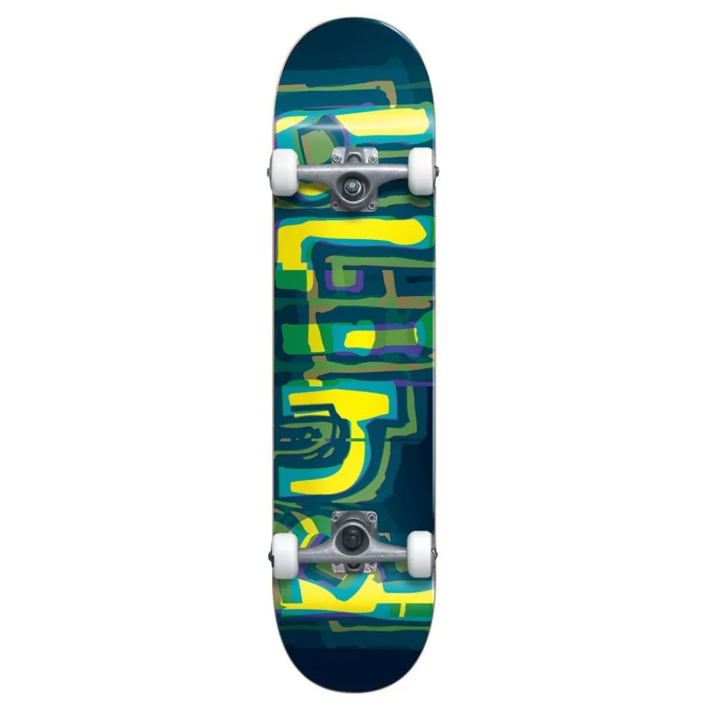 Blind Logo Glitch FP Green Yellow 7.875 Complete Skateboard