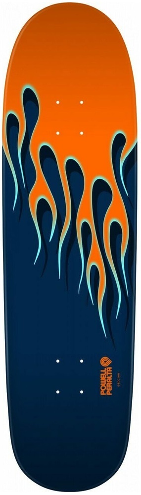 Powell Peralta Skateboard Deck Hot Rod Flames Orange Blue