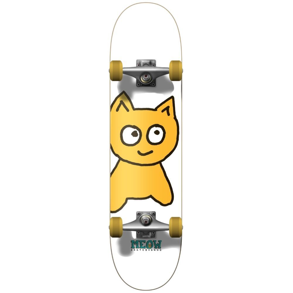 Meow Big Cat White 8.0 Complete Skateboard