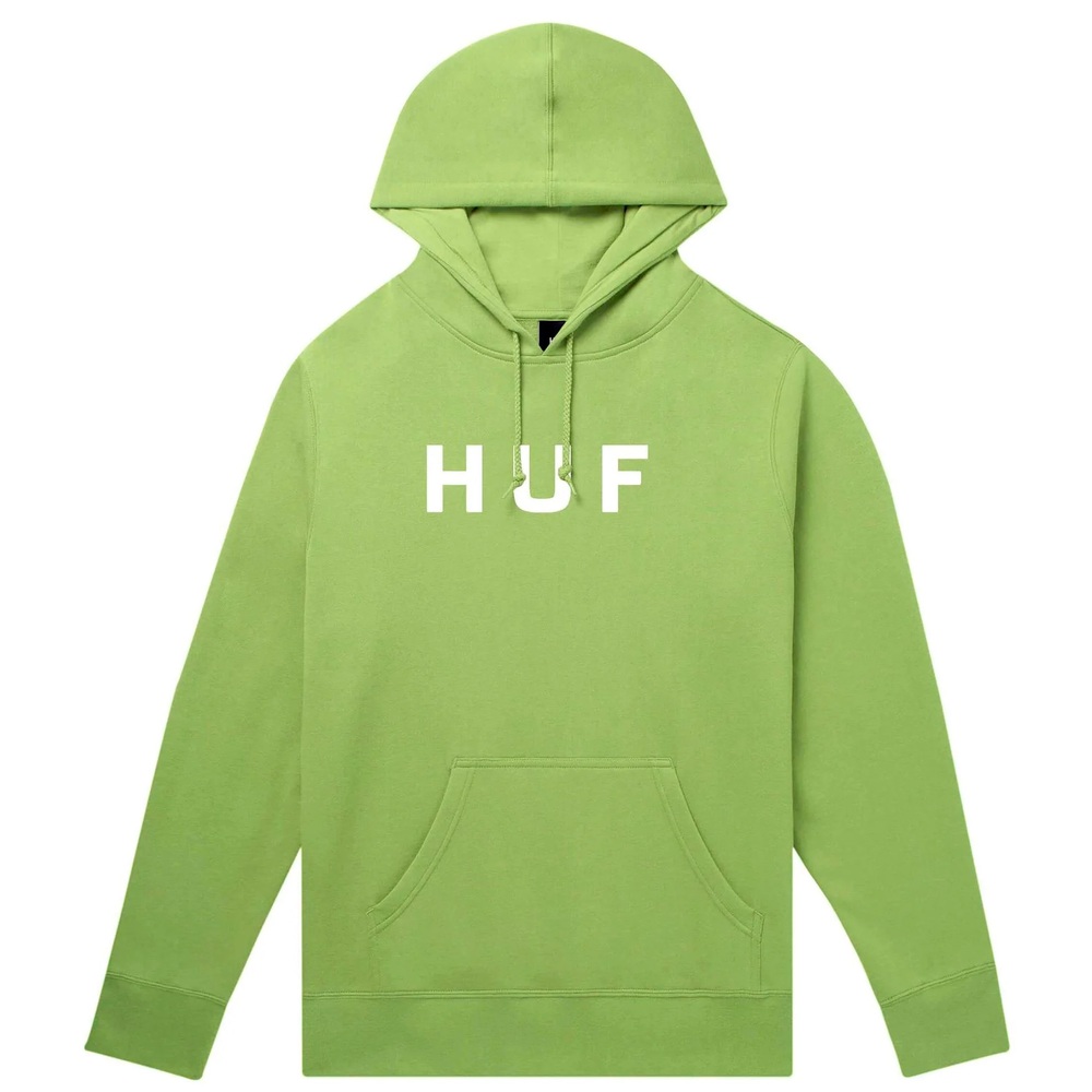 HUF Essential OG Logo Lime Hoodie [Size: L]