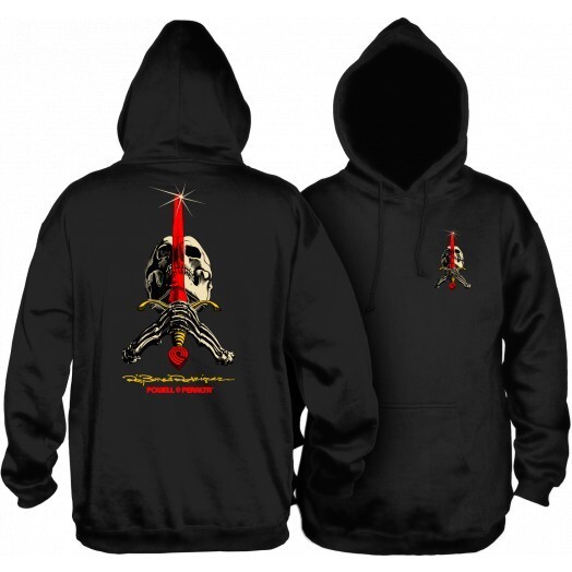 Powell Peralta Hoodie Skull And Sword Black [Size: S]