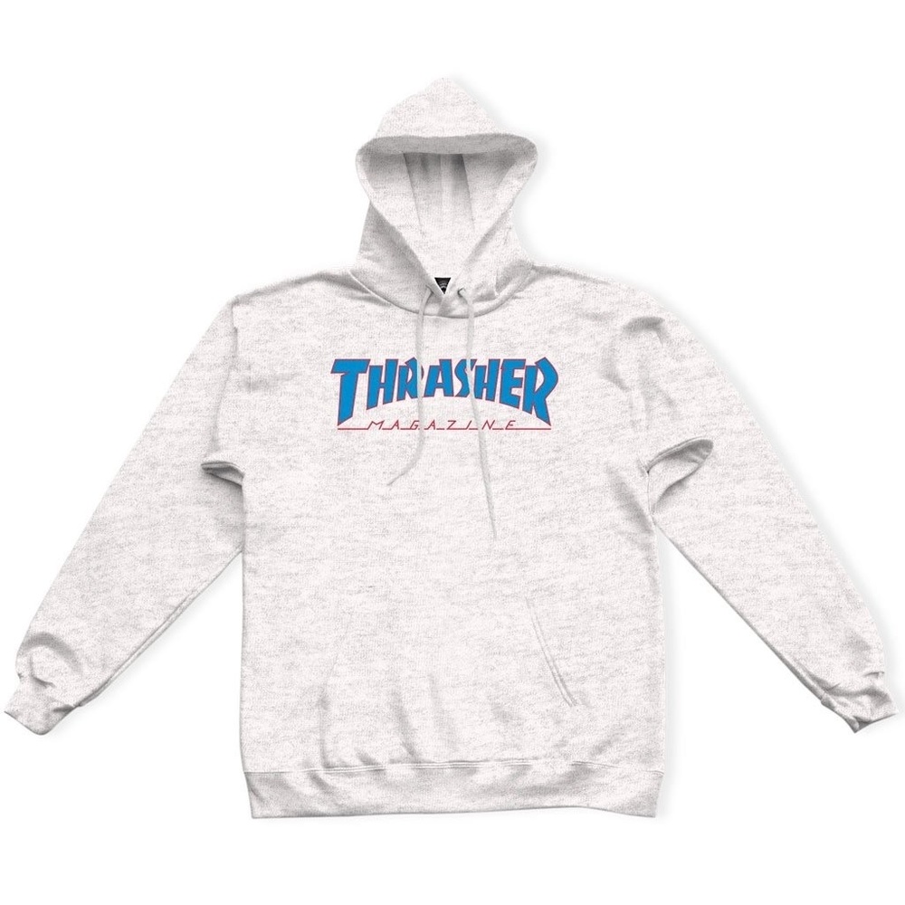 Thrasher Outlined Ash Grey Hoodie [Size: S]