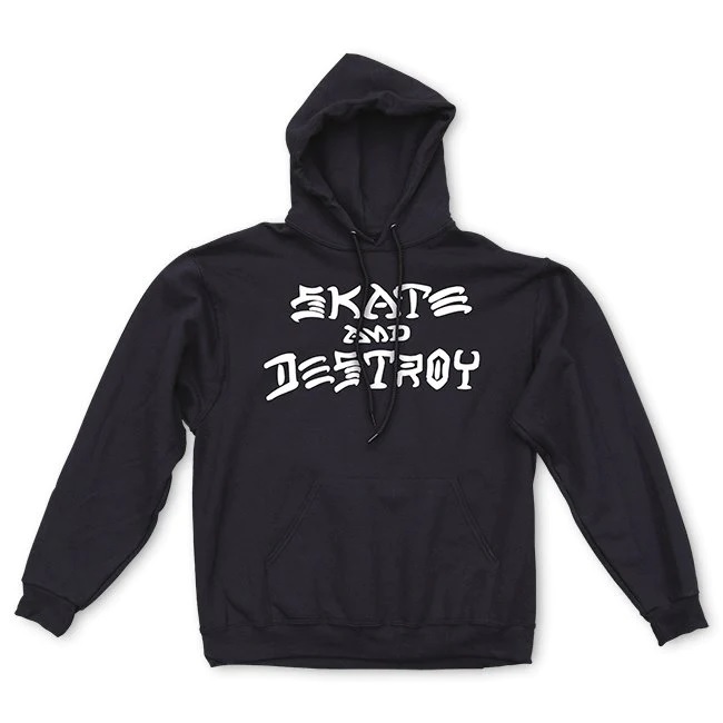 Thrasher Skate And Destroy Black Hoodie [Size: S]