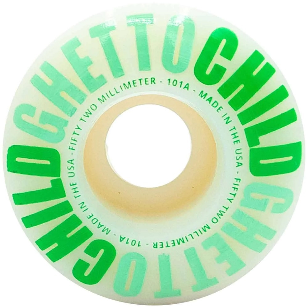 Ghetto Child Classic USA Green 101A 52mm Skateboard Wheels