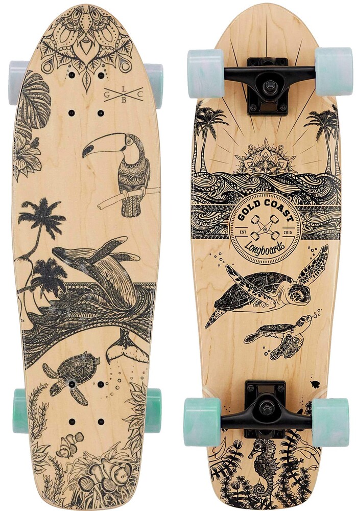 Gold Coast Longboards Complete Majestic Cruiser Skateboard Pastel
