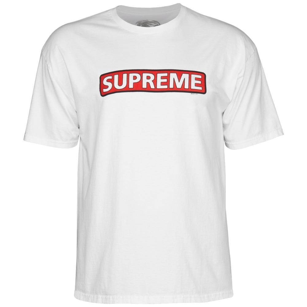 Powell Peralta Supreme White T-Shirt [Size: S]