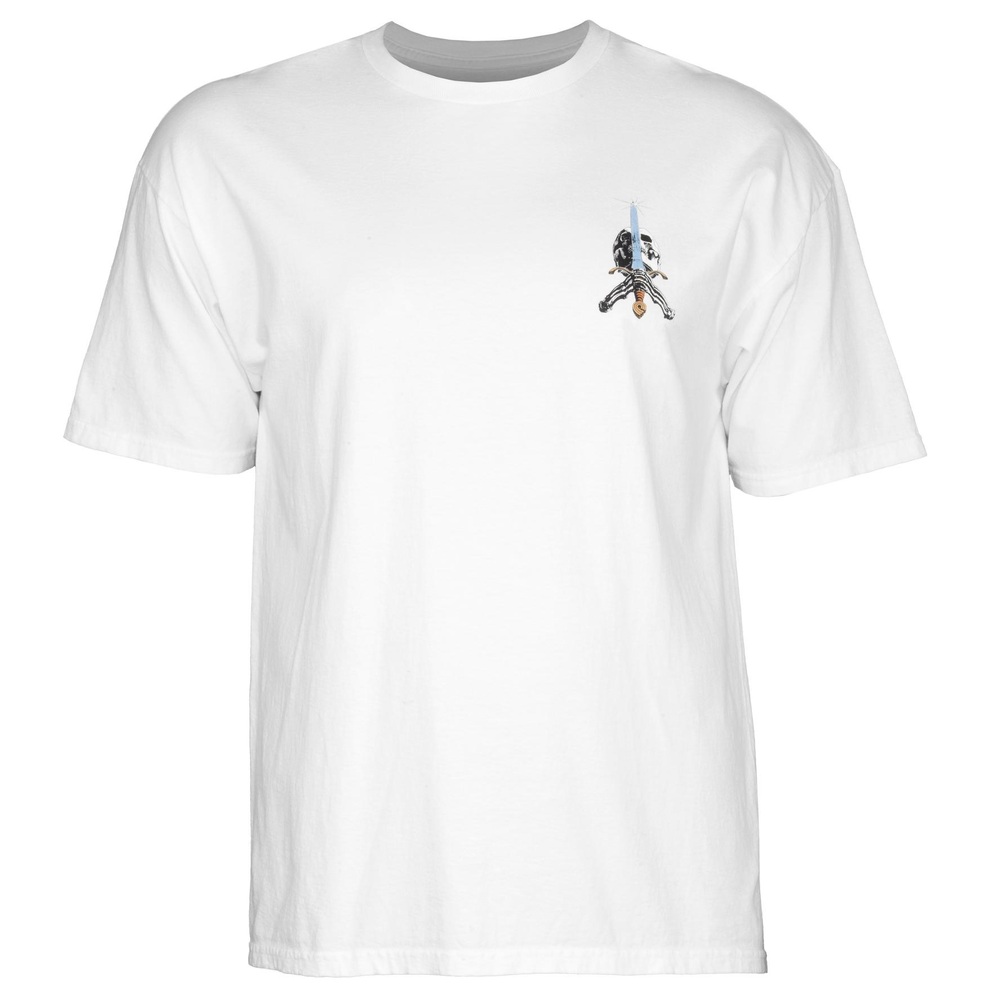 Powell Peralta Skull & Sword White T-Shirt [Size: M]