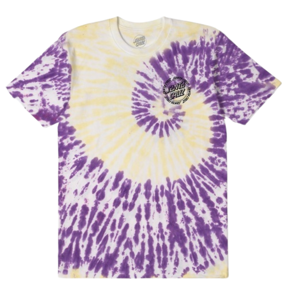 Santa Cruz Ringed Dot Tie Dye Mens Sunburst T-Shirt  [Size: L]