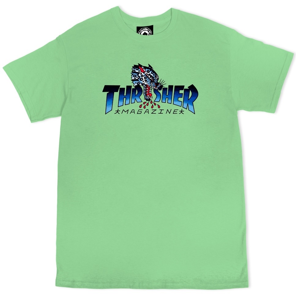 Thrasher Skate Leopard Mag Mint T-Shirt [Size: S]