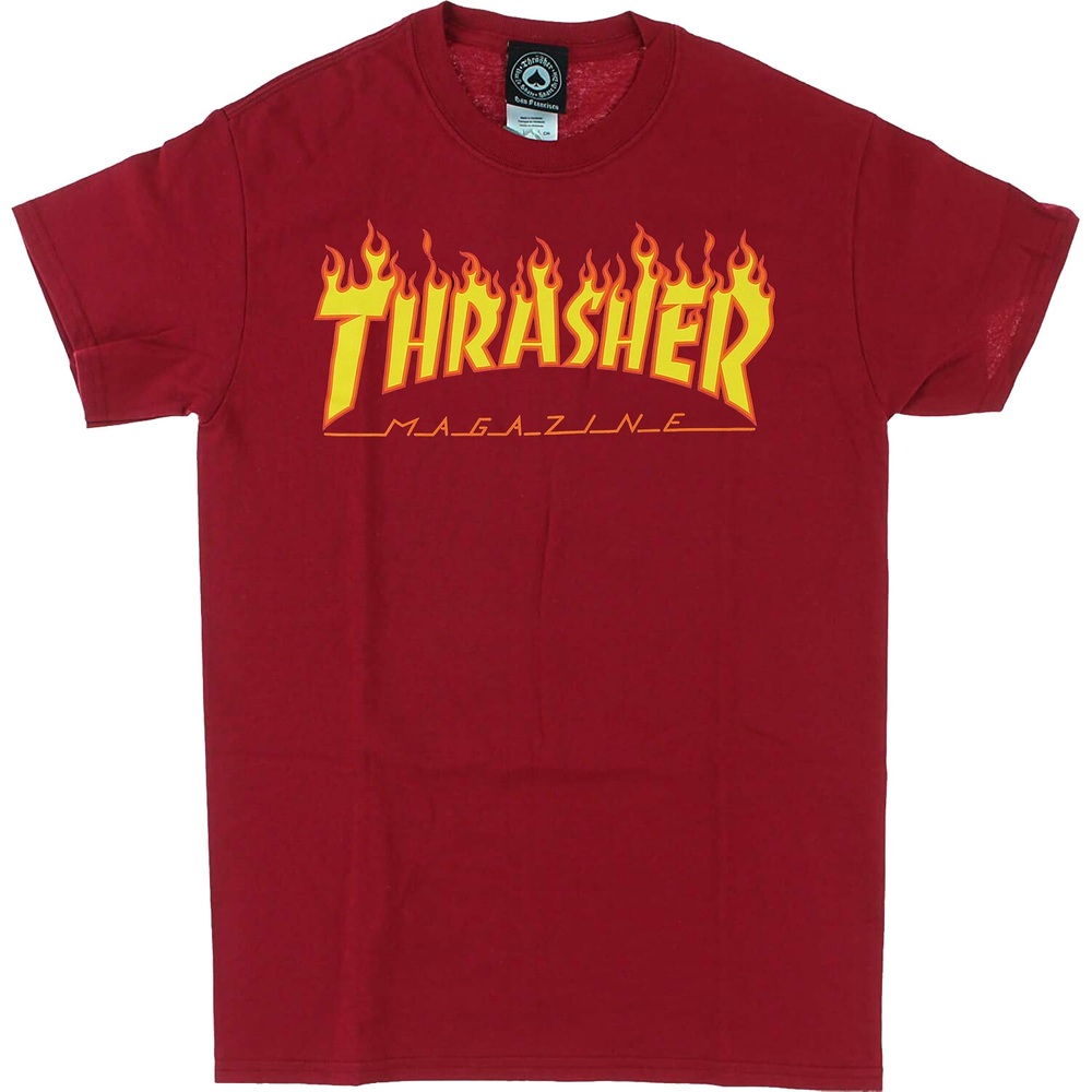 Thrasher Flame Cardinal Red T-Shirt [Size: S]