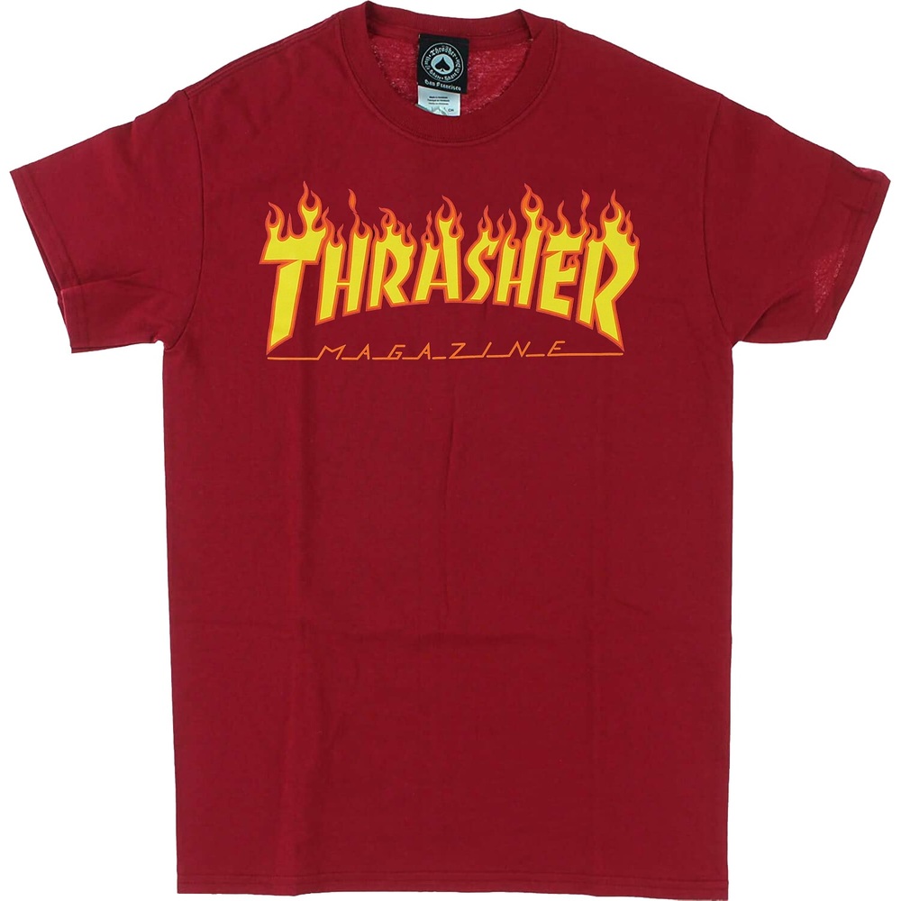 Thrasher Flame Cardinal Red T-Shirt [Size: L]