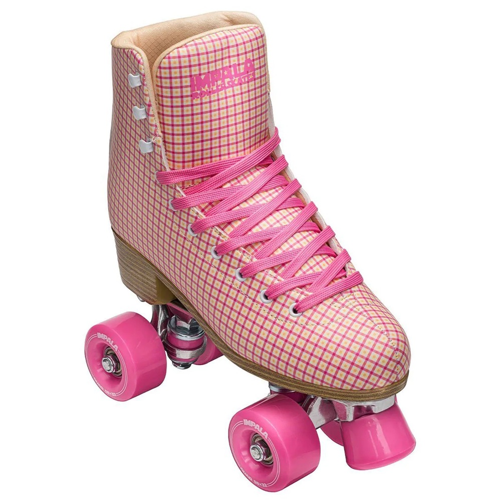 Impala Pink Tartan Roller Skates [Size: US 6]