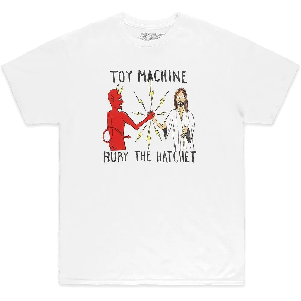 Toy Machine Bury The Hatchet White T-Shirt [Size: S]