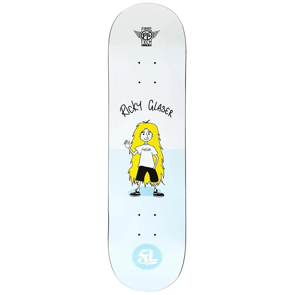 Folklore Fibretech Lite Ricky Glaser Split Blue 8.25 Skateboard Deck