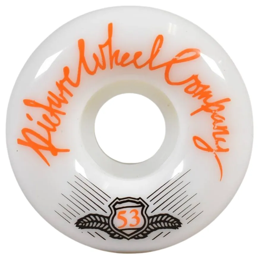 Picture Wheel Co POP Tangerine White 99A 53mm Skateboard Wheels