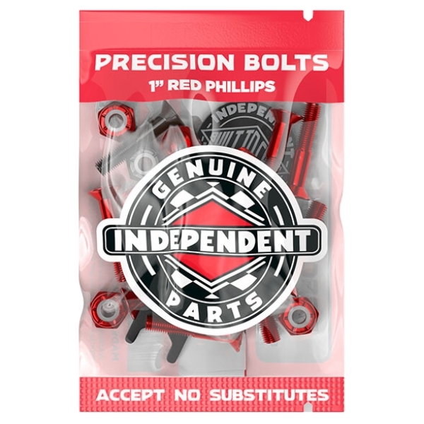 Independent Phillips Red Black 1 Inch Skateboard Hardware