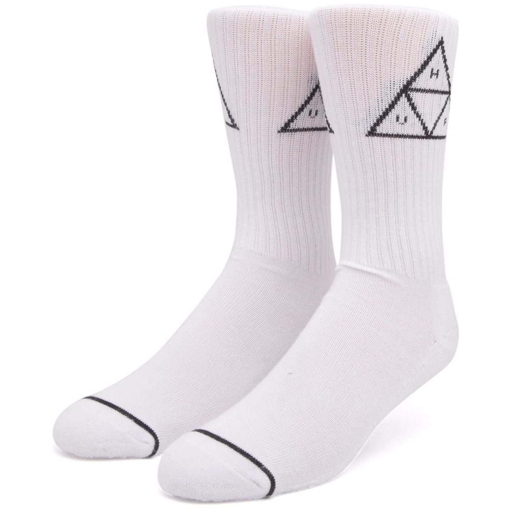 HUF Triple Triangle Crew White Socks
