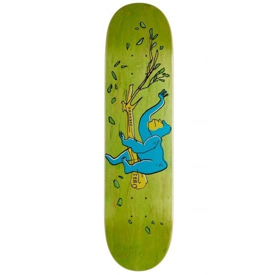 Krooked Lounging Sebo Green 8.06 Skateboard Deck