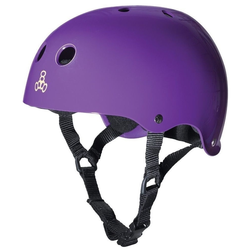 Triple 8 Brainsaver Sweatsaver Purple Gloss Helmet [Size: L]