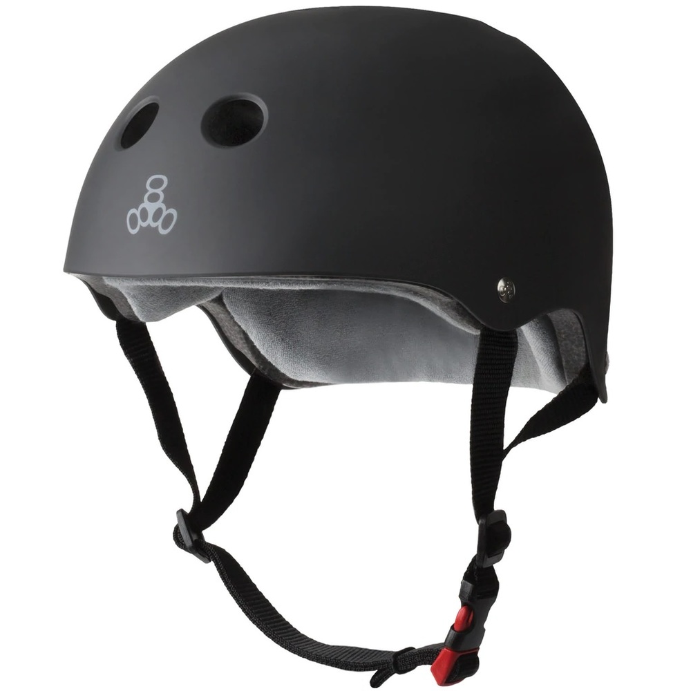Triple 8 Certified Black Rubber Helmet [Size: XS-S]