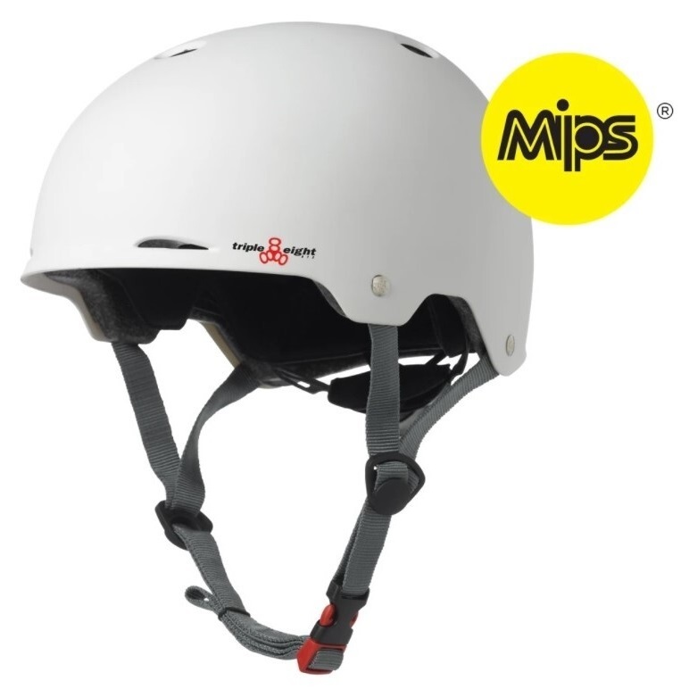 Triple 8 Gotham MIPS White Rubber Helmet [Size: XS-S]
