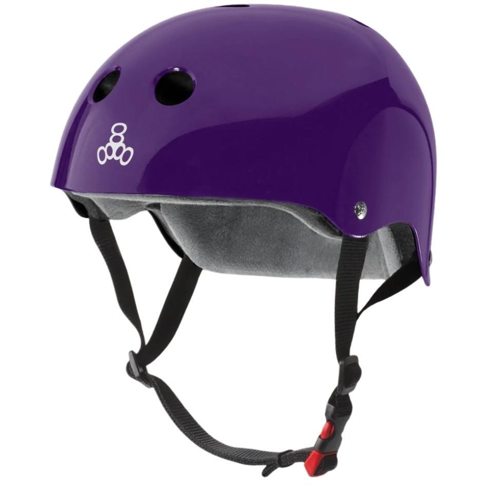 Triple 8 Certified Purple Gloss Helmet [Size: XS-S]