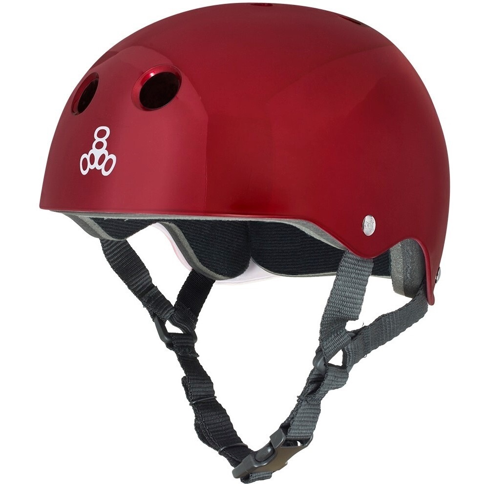 Triple 8 Brainsaver Sweatsaver Helmet Red Metallic [Size: S]