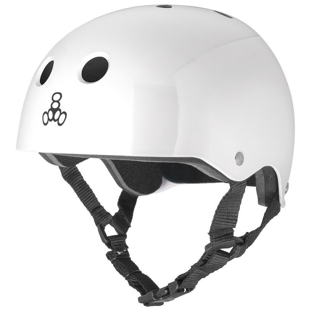 Triple 8 Brainsaver Sweatsaver Helmet White Gloss [Size: S]