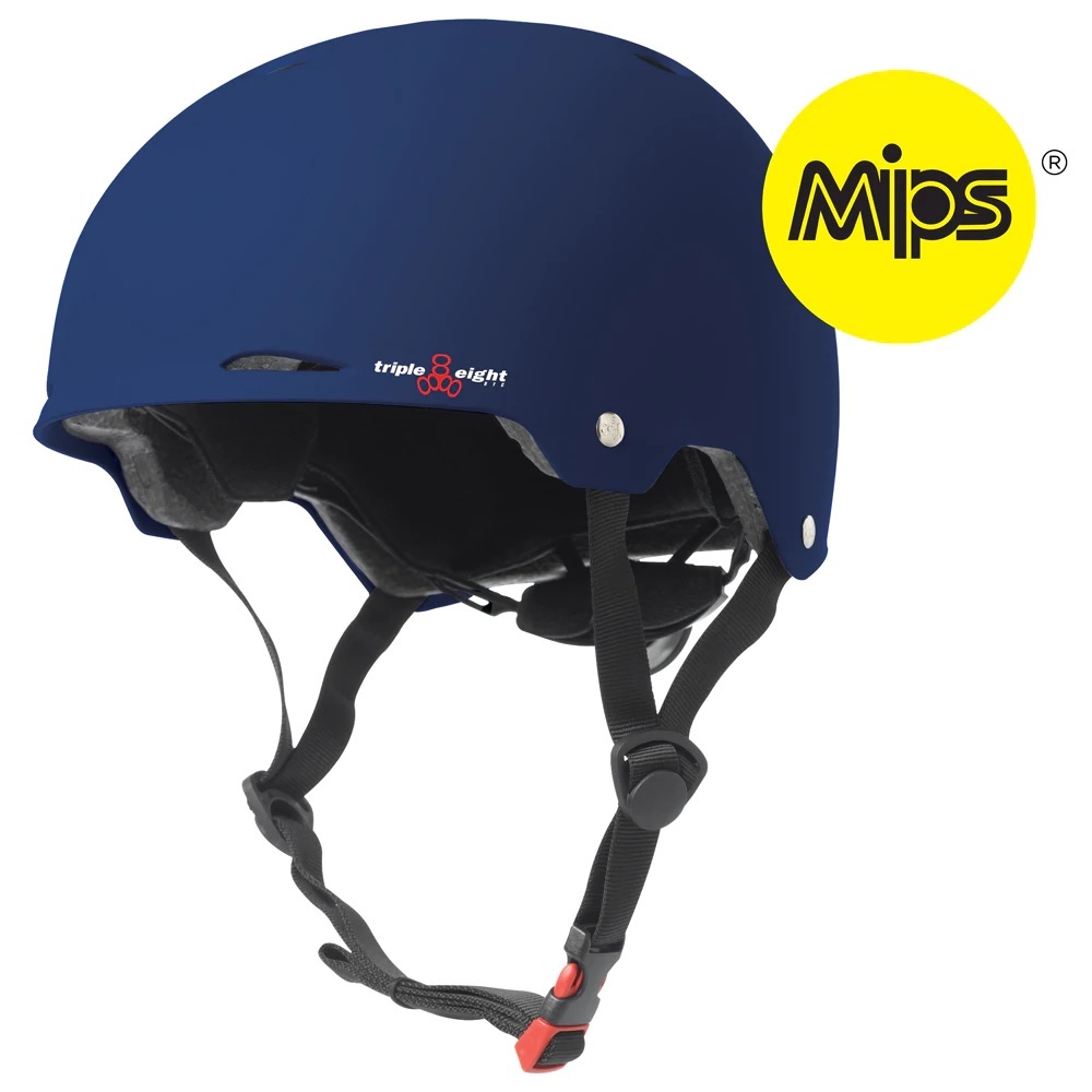 Triple 8 Gotham MIPS Blue Rubber Helmet [Size: XS-S]