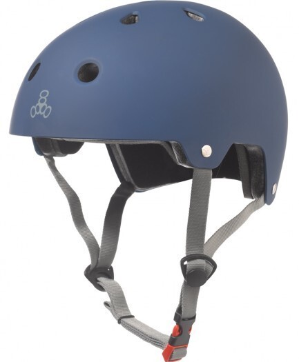 Triple 8 Dual Certified Helmet Blue Rubber [Size: XS-S]