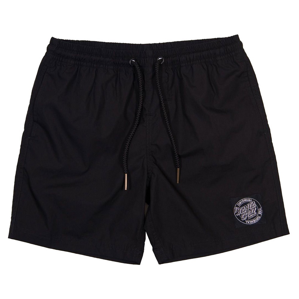 Santa Cruz MFG Dot Cruzier Solid Black Youth Shorts [Size: 8]