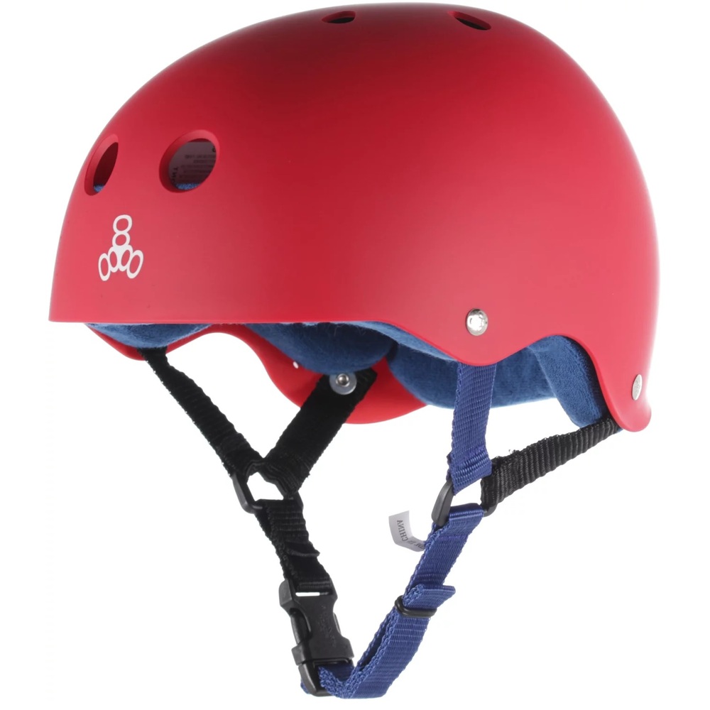 Triple 8 Brainsaver Sweatsaver United Red Rubber Helmet [Size: S]