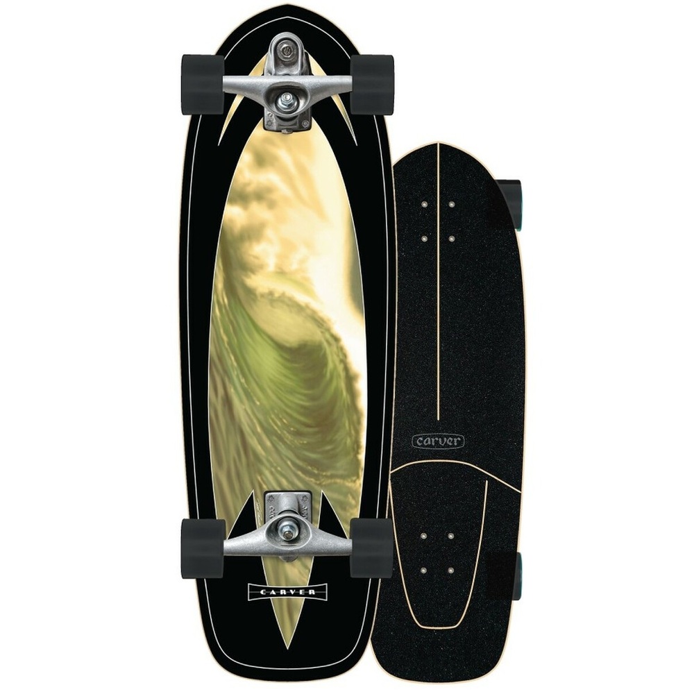 Carver Skateboard Complete Super Slab C7 Trucks Silver