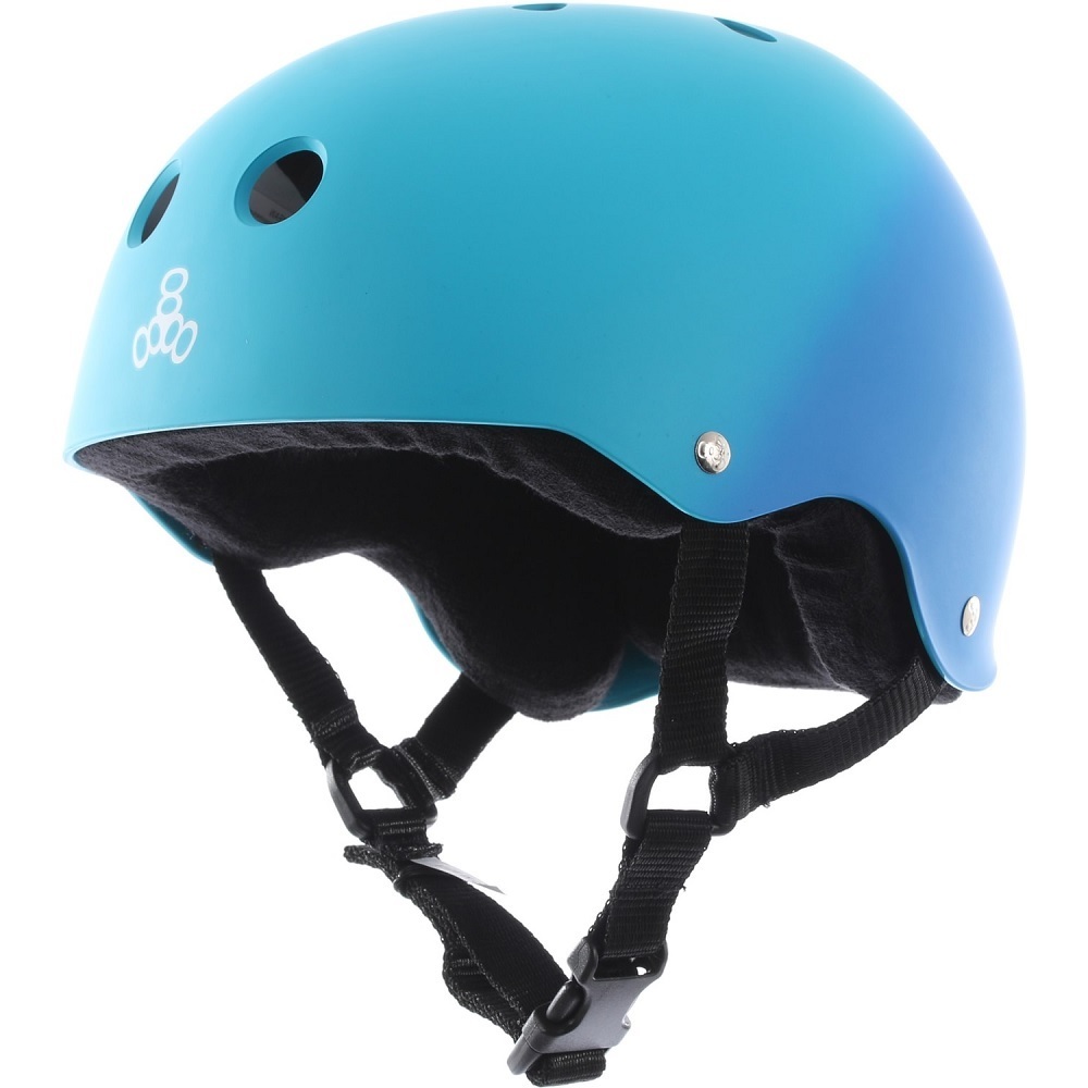 Triple 8 Brainsaver Sweatsaver Blue Fade Rubber Helmet [Size: S]
