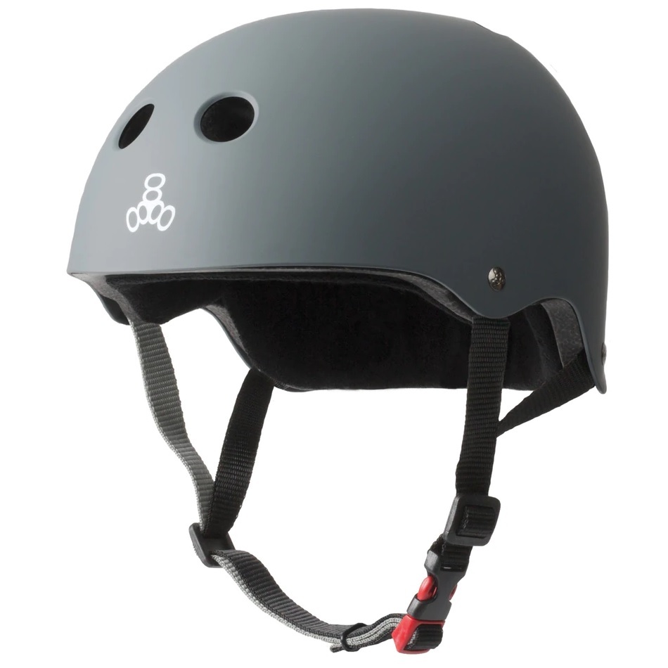 Triple 8 Certified Carbon Rubber Helmet [Size: XS-S]