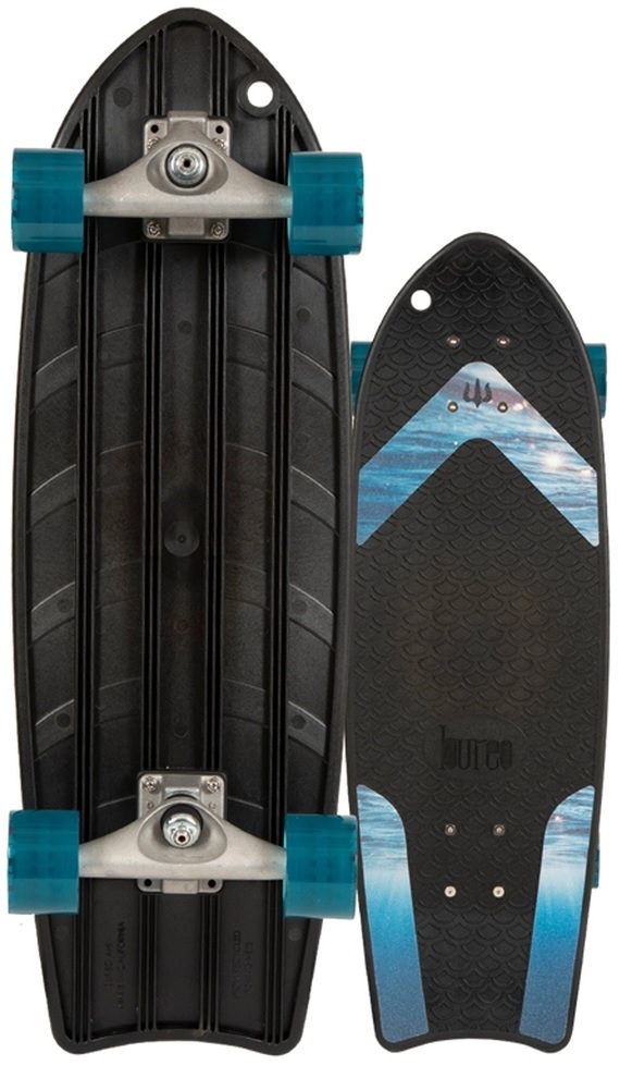 Carver Skateboard Complete Bureo Ahi Ocean Grip C5 Silver