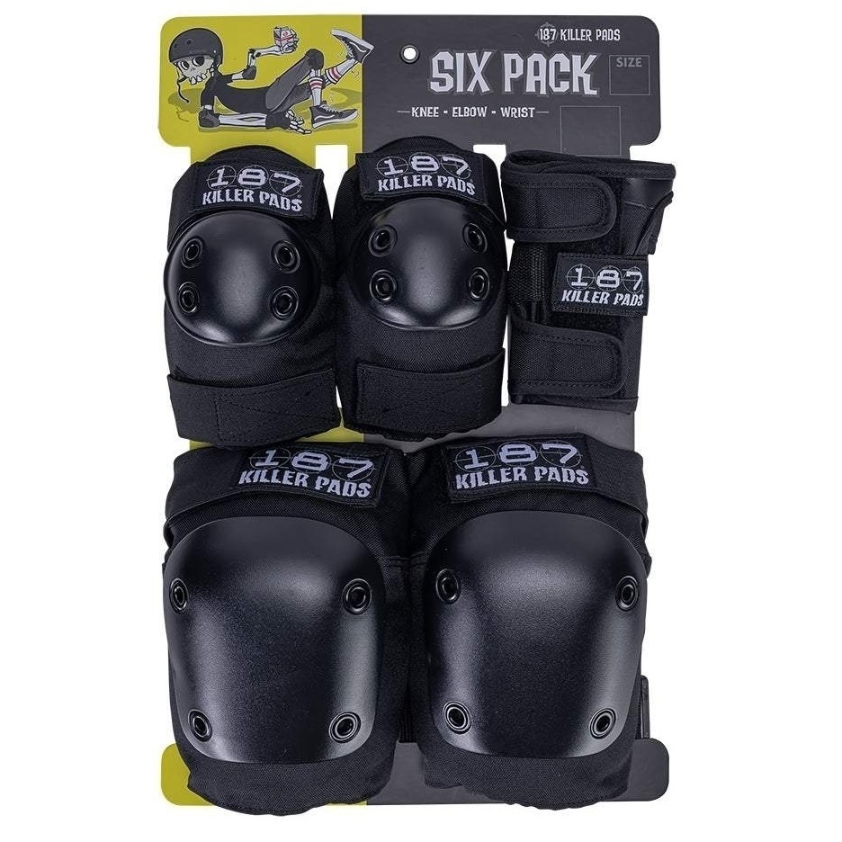 187 Six Pack Black Pad Set [Size: XS]
