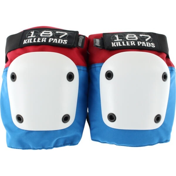 187 Fly Red White Blue Knee Pads [Size: XS]