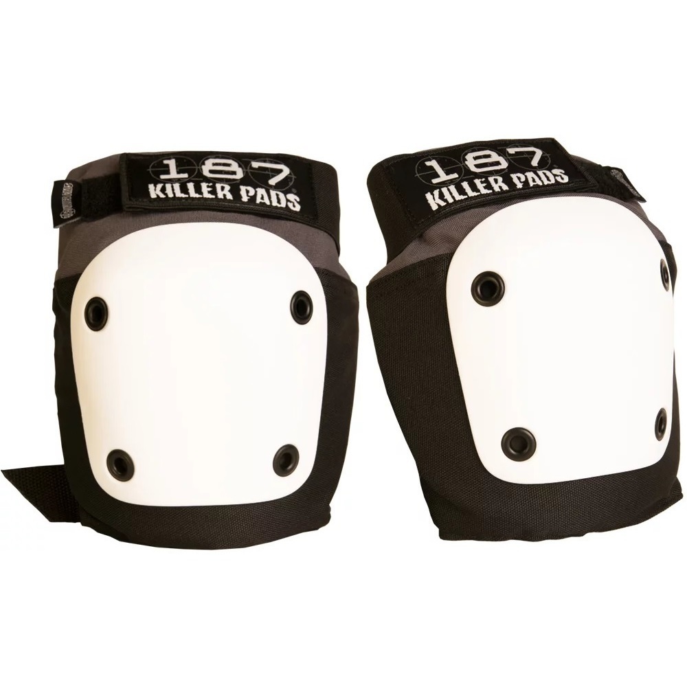 187 Fly Grey White Knee Pads [Size: XS]