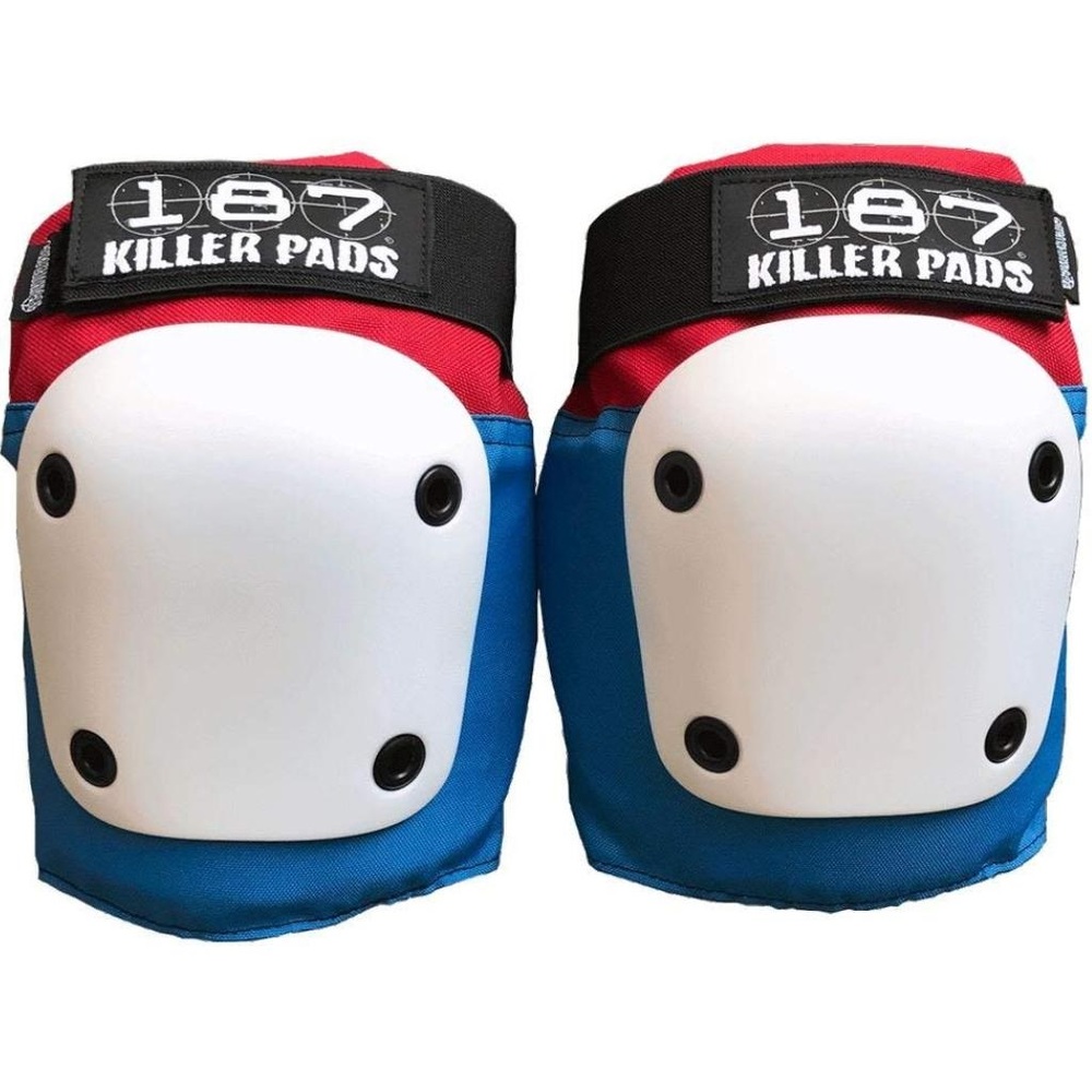 187 Pro Red White Blue Knee Pads [Size: S]