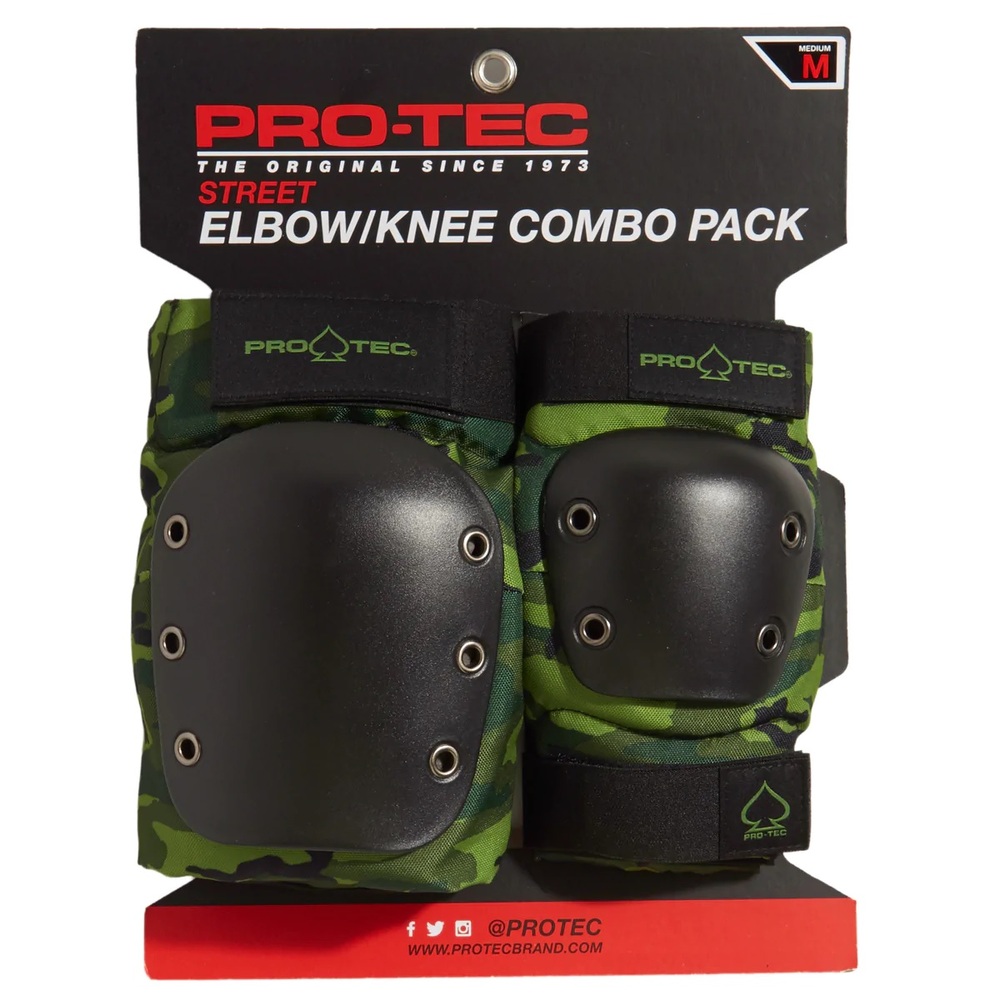 Protec Street Camo Protective Knee And Elbow Pad Set [Size: S]