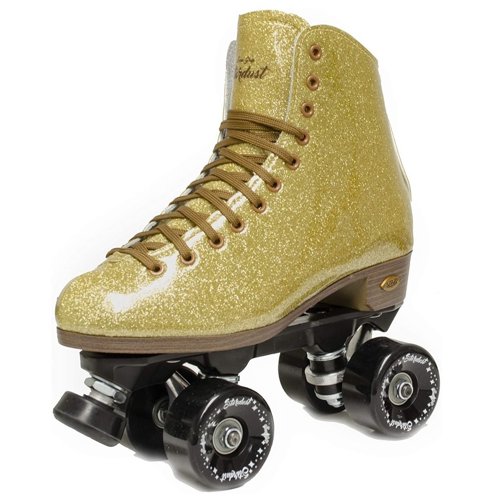 Suregrip Stardust Glitter Gold Roller Skates [Size: US 6]