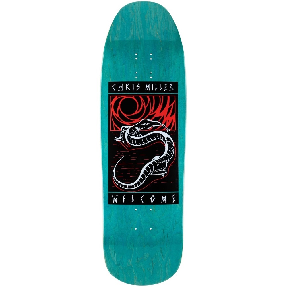 Welcome Miller Lizard On Gaia Teal 9.6 Skateboard Deck