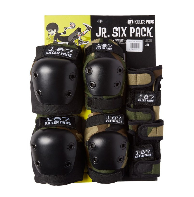 187 Six Pack Junior Camo Pad Set [Size: JR]