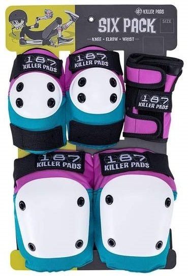 187 Six Pack Junior Pink Teal Pad Set [Size: JR]